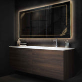 Espejo LED Rectangular | Control por interruptor de pared | Luz blanca cálida - Reyze Seria Good Vibes Model 1